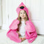 Zoocchini Kids Plush Terry Hooded Bath Towel - Franny the Flamingo on Luna Baby Store Miami
