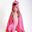 Zoocchini Kids Plush Terry Hooded Bath Towel - Franny the Flamingo on Luna Baby Store Miami