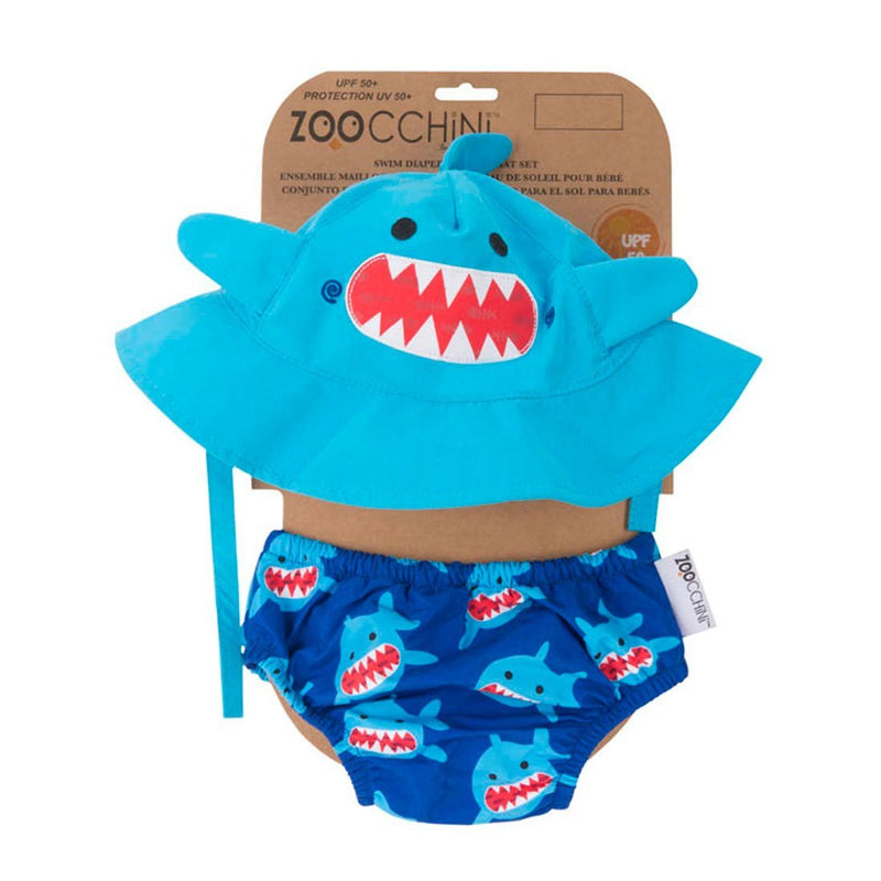 Zoocchini UPF50+ Baby Swim Diaper & Sun Hat Set