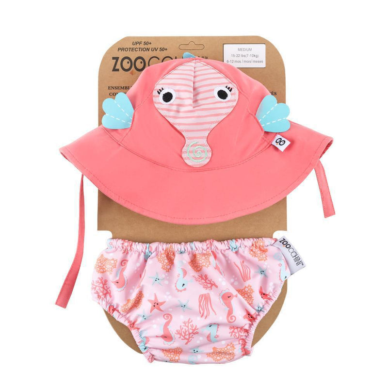 Zoocchini UPF50+ Baby Swim Diaper & Sun Hat Set - Luna Baby Modern Store