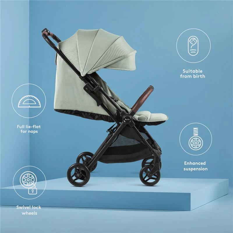 Silver Cross Jet 5 Compact Stroller - Sage Green