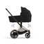 Cybex E-Priam 2 Stroller - Rose Gold/Brown Frame and Deep Black Seat