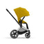 Cybex Priam 4 Stroller - Chrome/Black Frame and Mustard Yellow Seat Pack