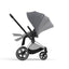 Cybex Priam 4 Stroller - Chrome/Black Frame and Soho Grey Seat Pack