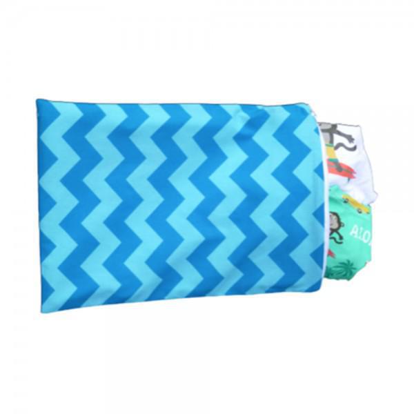 Luna Baby Wet Bag - Blue Chevron - Luna Baby Modern Store