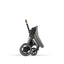 Cybex E-Priam 2 Stroller - Chrome/Brown Frame and Soho Grey Seat Pack