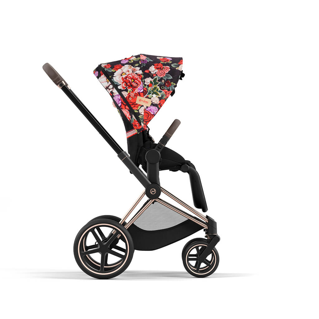 Cybex Priam 4 Complete Stroller Rose Gold - Spring Blossom Dark