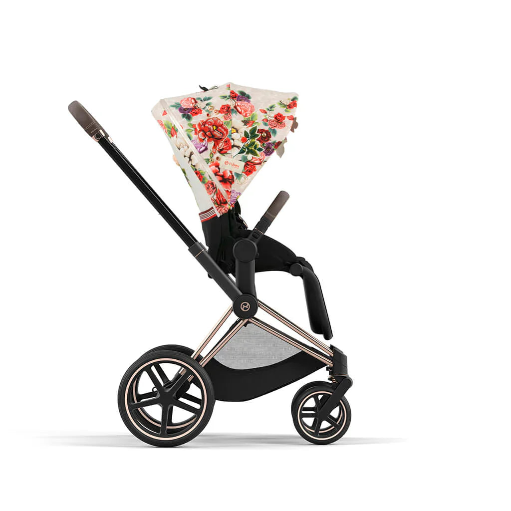 Cybex Priam 4 Complete Stroller Rose Gold - Spring Blossom Light - Luna Baby Store Miami