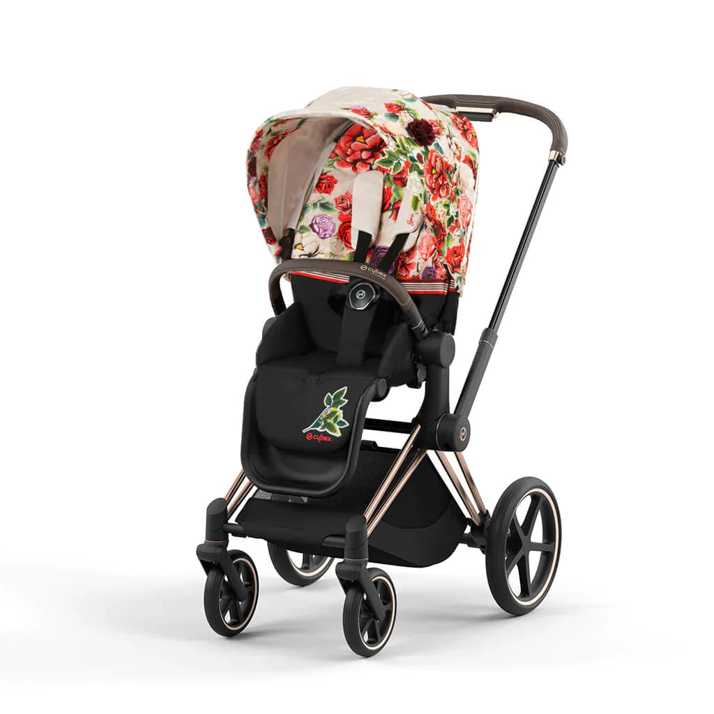 Cybex Priam 4 Complete Stroller Rose Gold - Spring Blossom Light - Luna Baby Store Miami