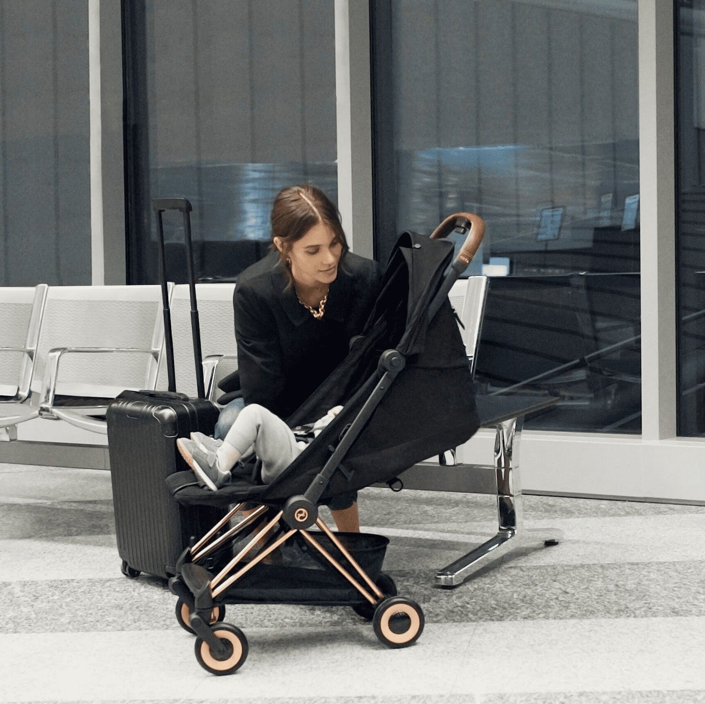 Cybex Coya Stroller Matte Black/Sepia Black - Luna Baby Store Miami