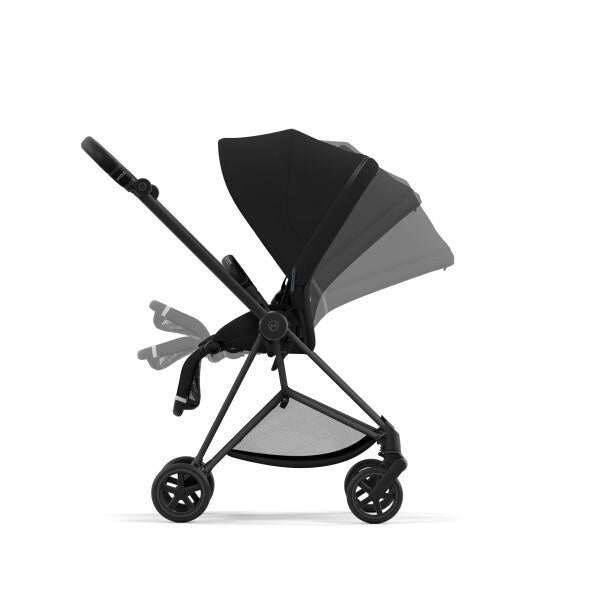 Cybex Mios 3 Stroller - Matte Black/Black Frame and Deep Black Seat Pack - Breathable Comfort Seat
