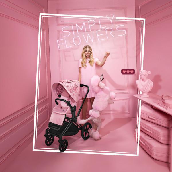 Cybex Priam 4/E-Priam 2 Seat Pack - Simply Flowers Dream Grey - Exclusive Design and Personalization