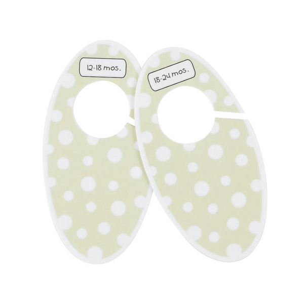 Sugar Booger Closet Divider Set  - Green Dots