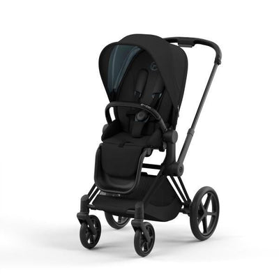 Cybex Priam 4 Stroller - Matte Black/Black Frame and Deep Black Seat Pack