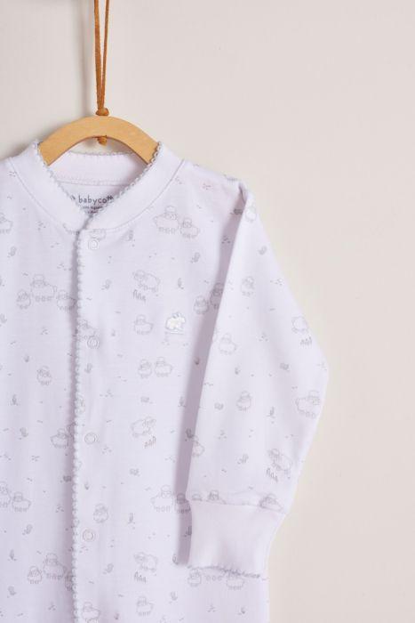 Babycottons My Fluffy Sheep Footed Pajama Light Blue