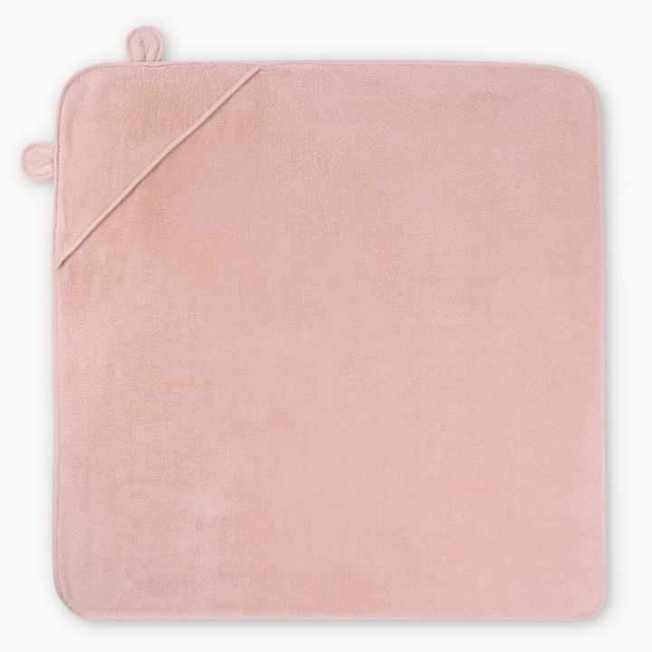 Natemia Organic Cotton Hooded Towel For Babies and Toddlers - Pink - Luna Baby Store Miami