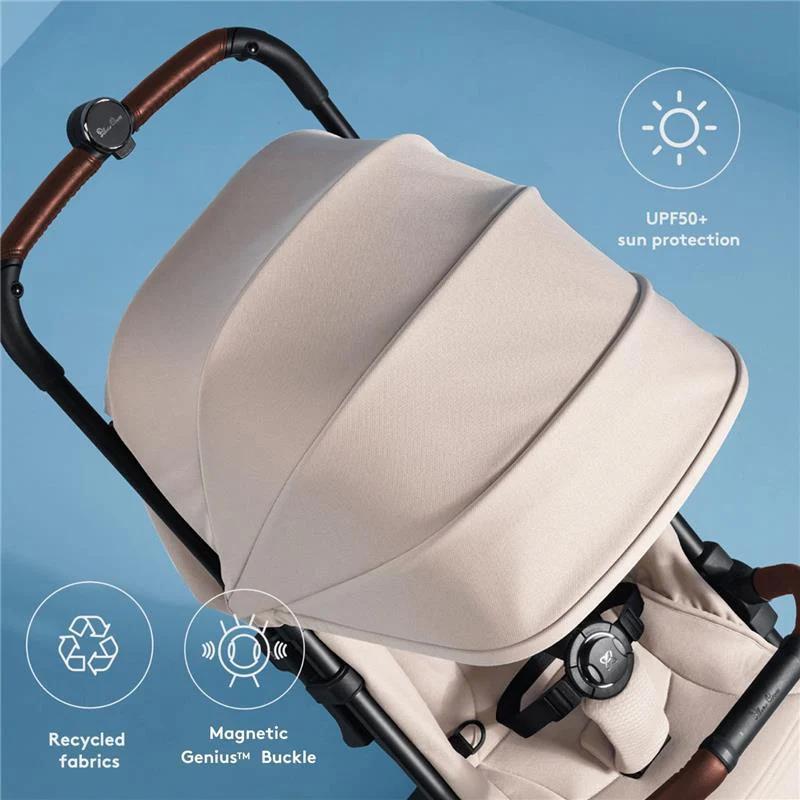 Silver Cross Jet 5 Compact Stroller - Almond White