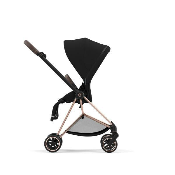 Cybex Mios 3 Stroller - Rose Gold/Brown Frame and Deep Black Seat Pack