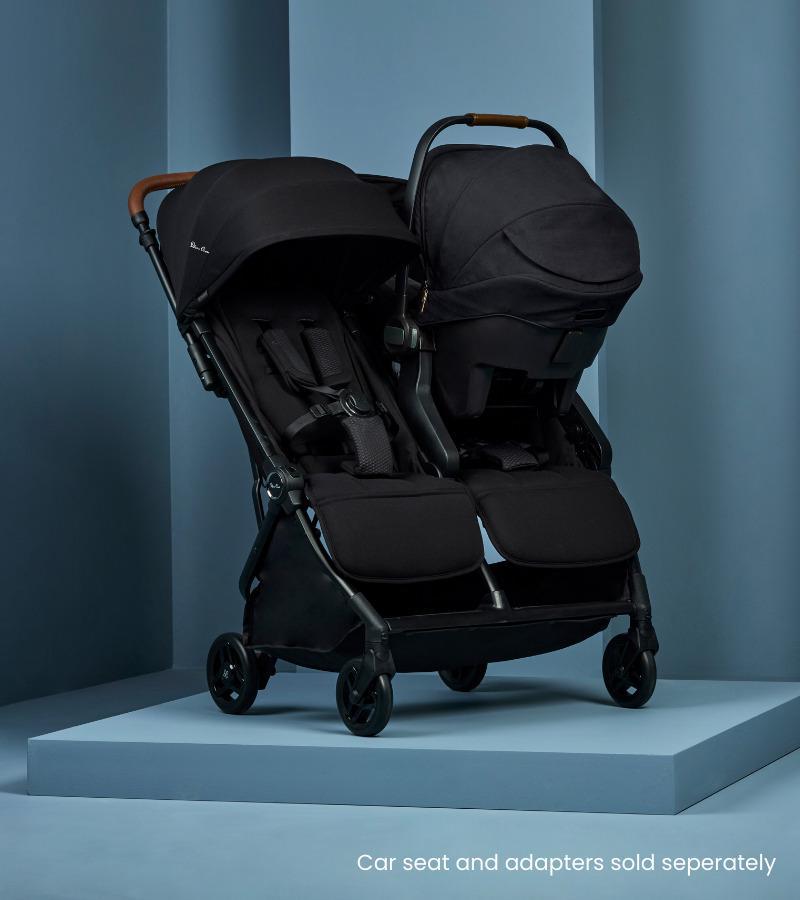 Silver Cross Jet Double Travel Stroller - Black