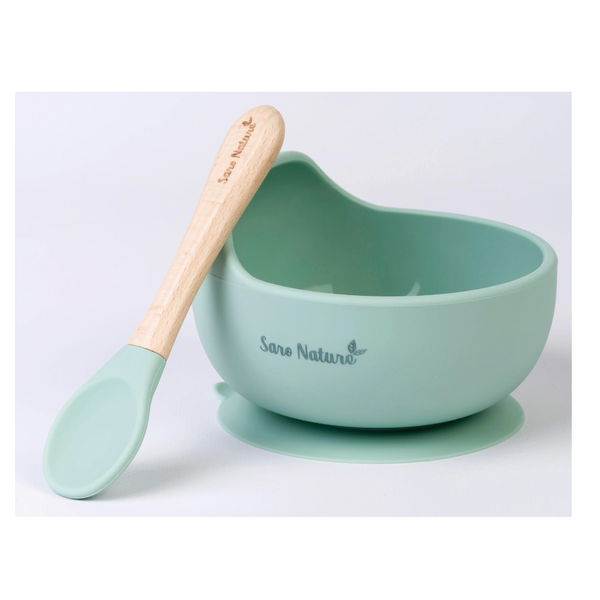 Nordic Wave Bowl Feeding Set - Mint