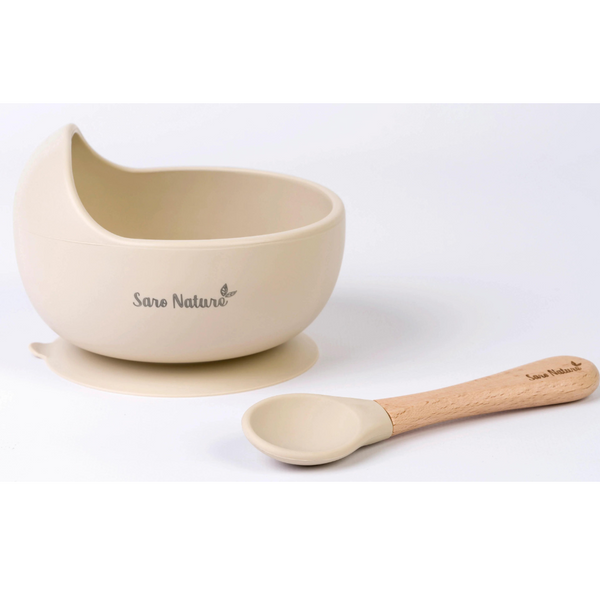 Nordic Wave Bowl Feeding Set - Sand