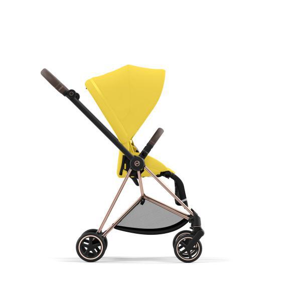 Mios 3 Stroller - Chrome/Brown Frame and Mustard Yellow Seat Pack