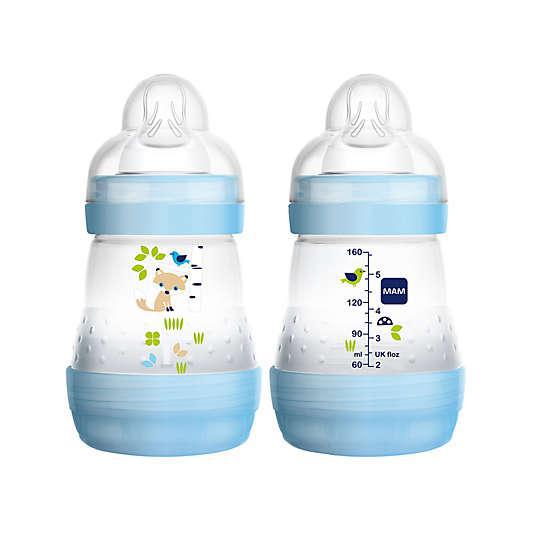 MAM 2-Pack 5 oz. Anti-Colic Bottle Blue - Luna Baby Modern Store