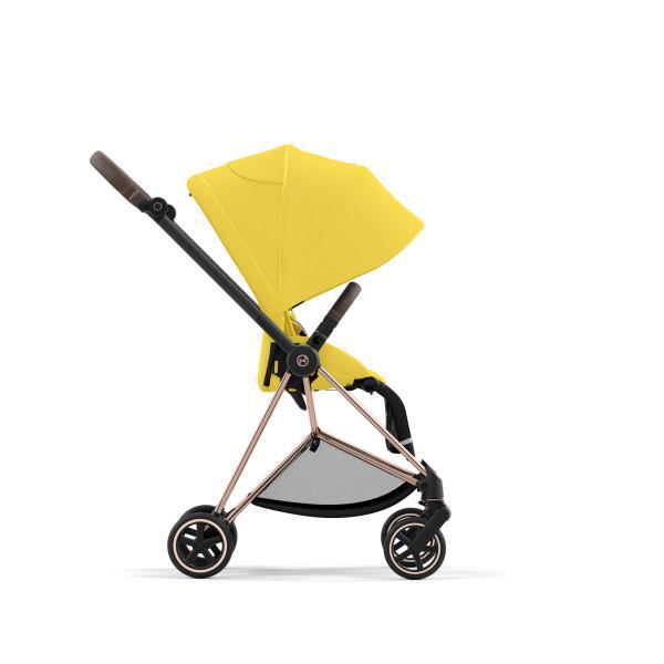 Mios 3 Stroller - Rose Gold/Brown Frame and Mustard Yellow Seat Pack