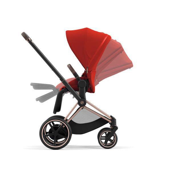 E-Priam 2 Stroller - Rose Gold/Brown Frame and Autumn Gold Seat Pack