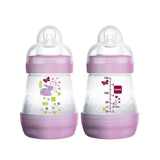 MAM 2-Pack 5 oz. Anti-Colic Bottle Purple - Luna Baby Modern Store