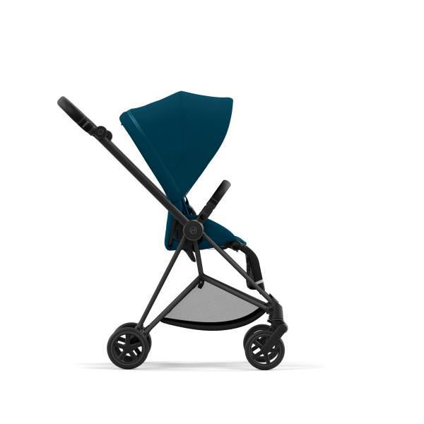 Mios 3 Stroller - Matte Black/Black Frame and Mountain Blue Seat Pack