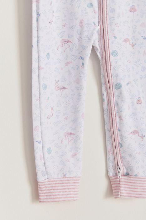 Flamingo Snug Fit Jill Footed White/Pink