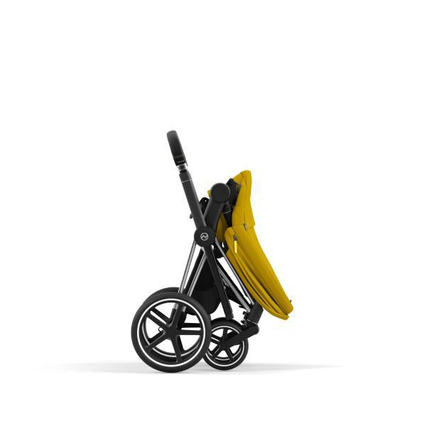 Priam 4 Stroller - Chrome/Black Frame and Mustard Yellow Seat Pack