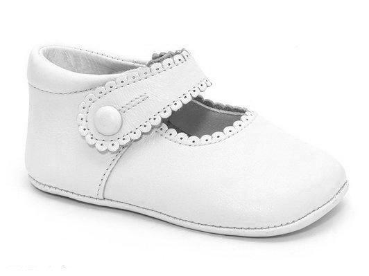 Infant Classic soft Leather White Shoes for Girls - Luna Baby Modern Store