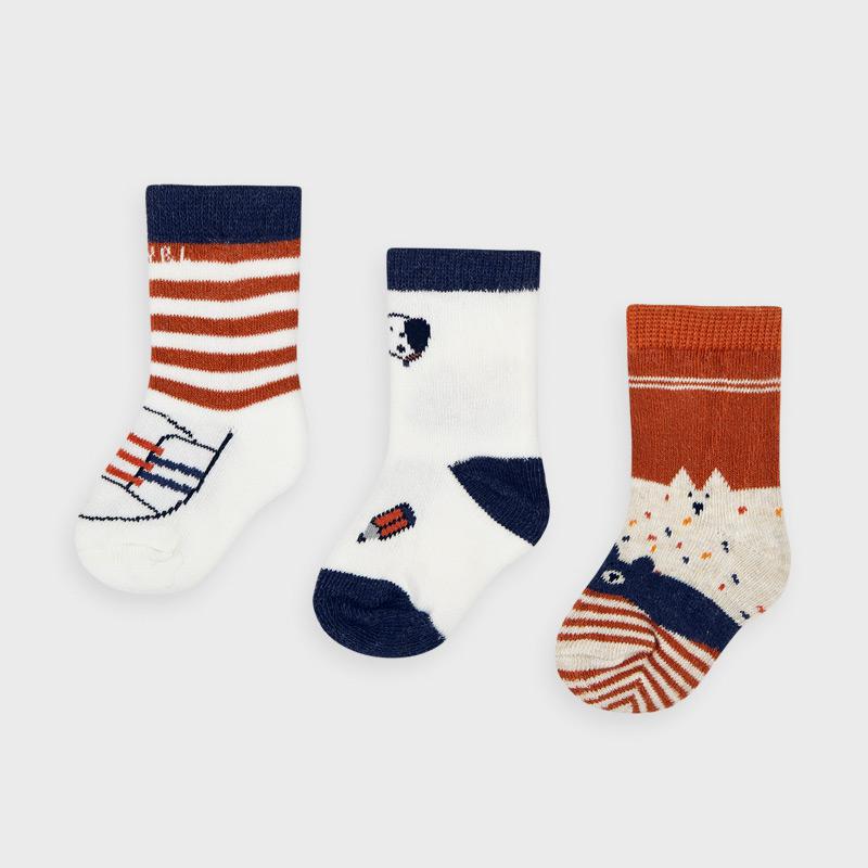 Mayoral Set Of 3 Pairs Of Socks Baby Boy - Luna Baby Modern Store