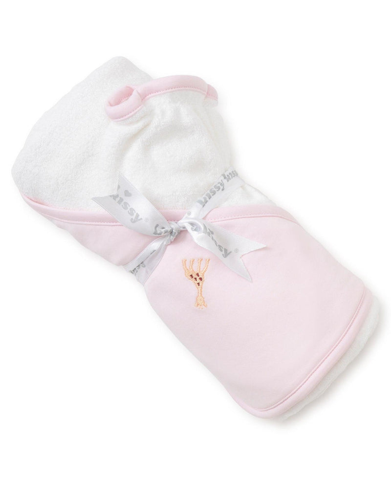 Sophie La Girafe Pink Hooded Towel & Mitt Set