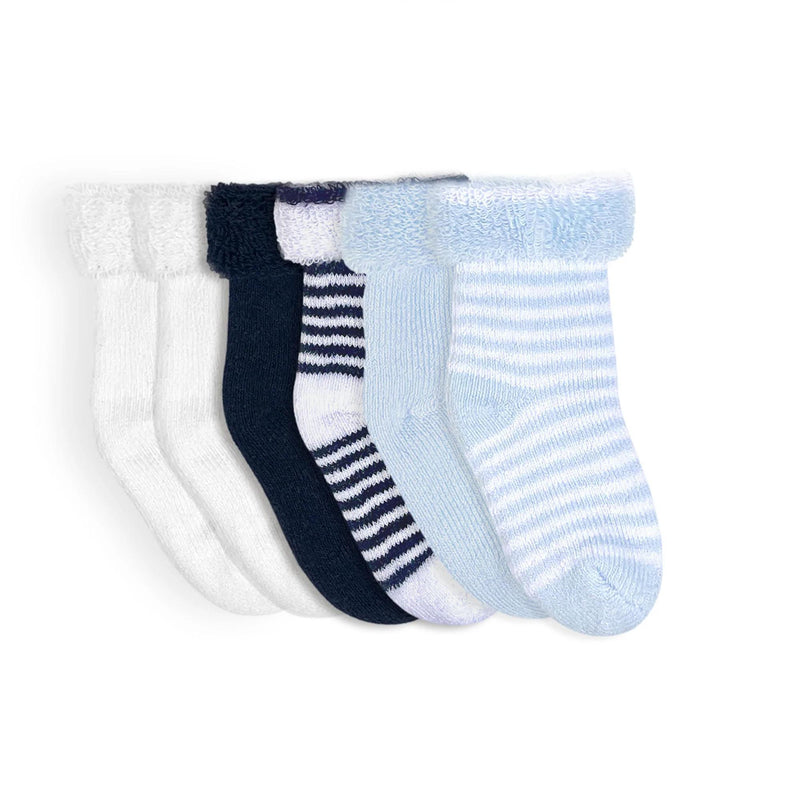Baby Boy Terry Socks 6 Pack