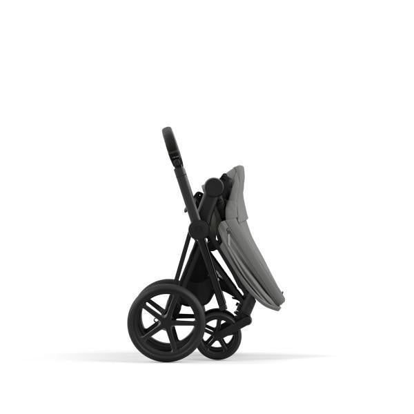 Priam 4 Stroller Matte Black Black Frame and Soho Grey Seat Pack