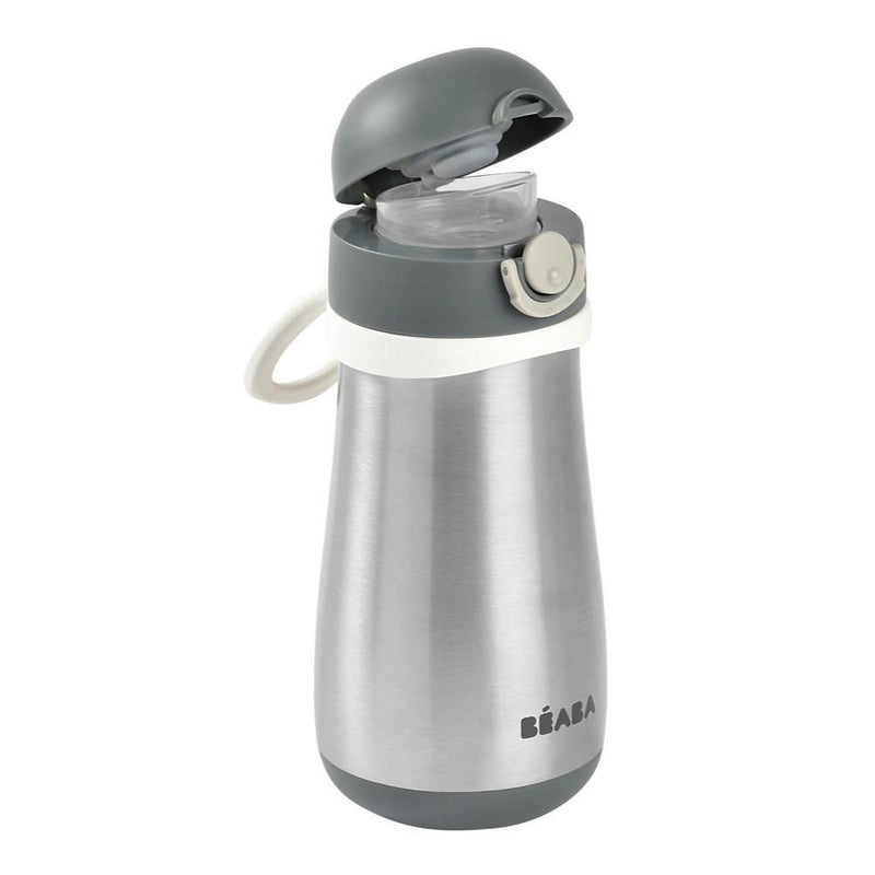 Beaba - Stainless Steel Straw Sippy Cup Charcoal