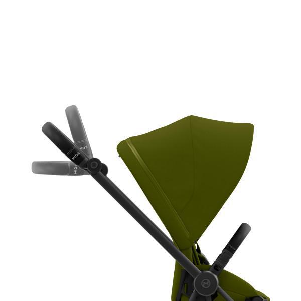 Mios 3 Stroller - Matte Black/Black Frame and Khaki Green Seat Pack