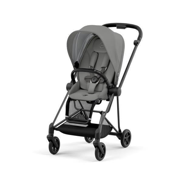Mios 3 Stroller - Matte Black/Black Frame and Soho Grey Seat Pack