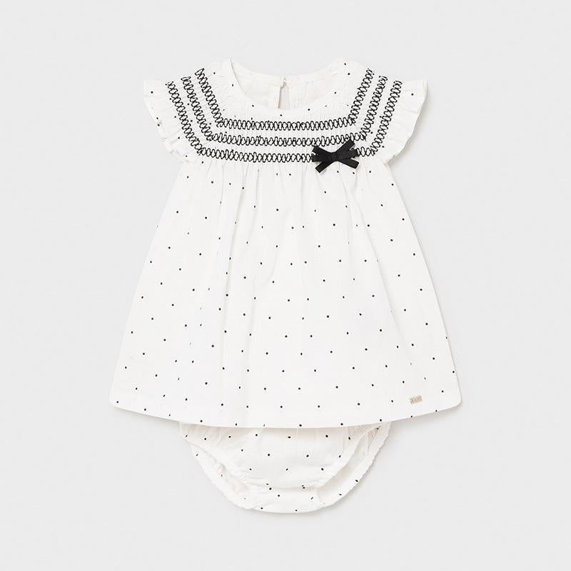 Linen Polka Dot Dress Baby Girl