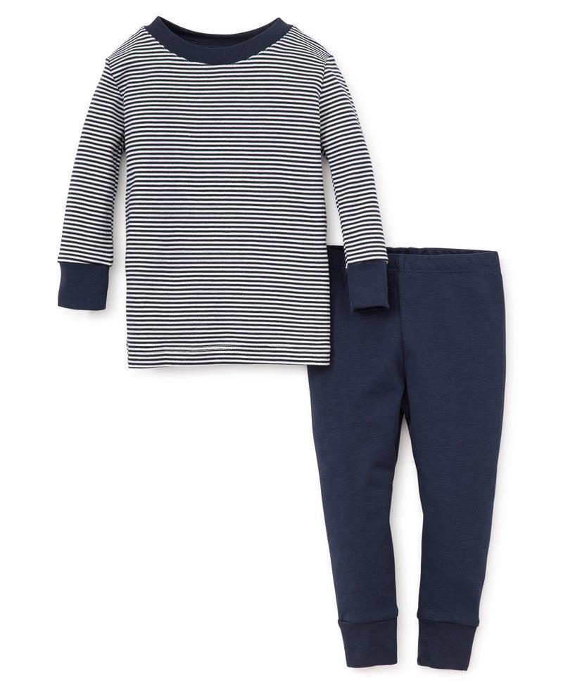 Essentials Navy Stripe Pajama Set Snug Fit