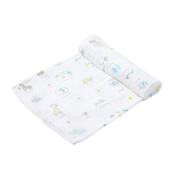Swaddle Blanket Bamboo I Love My Planet