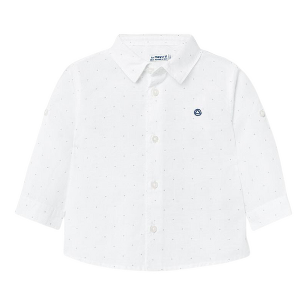 Basic Linen L/s Shirt Microprint