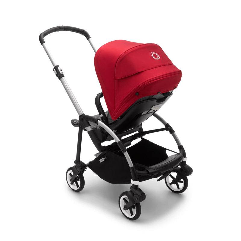 Bee 6 Stroller - Aluminum Chassis/ Grey Mélange Seat/ Red Canopy