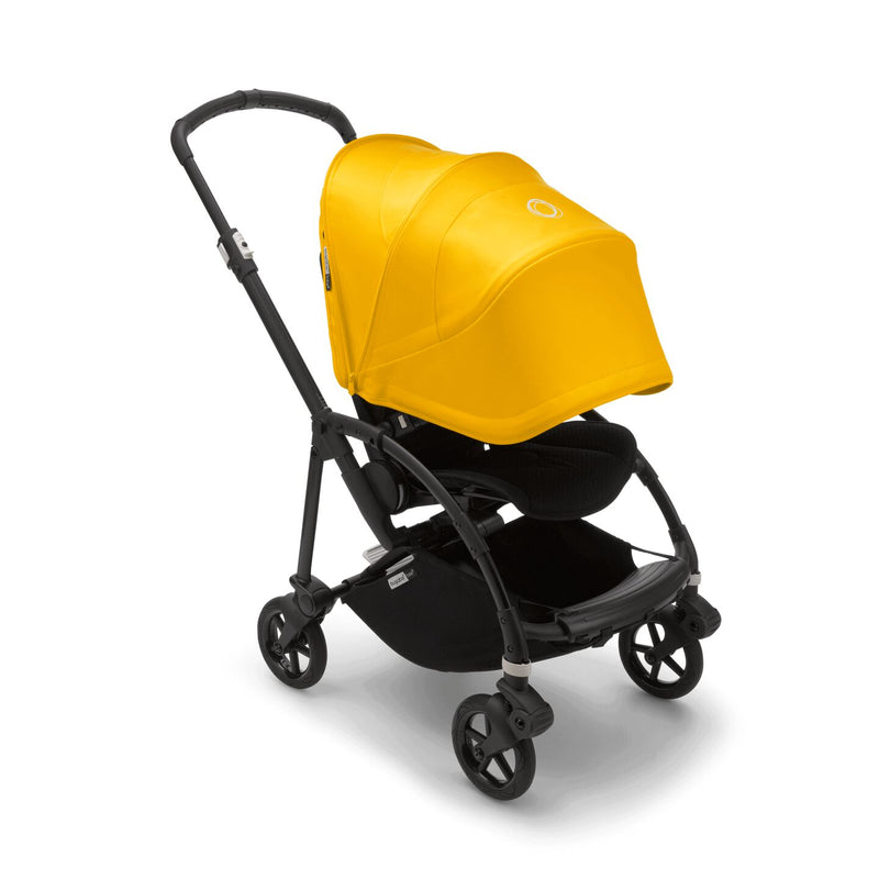 Bee 6 Complete Stroller - Black Chassis/ Black Seat/ Lemon Yellow Canopy