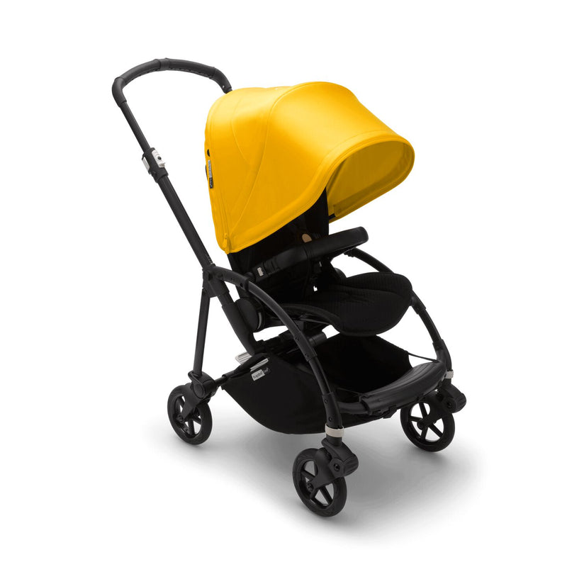 Bee 6 Complete Stroller - Black Chassis/ Black Seat/ Lemon Yellow Canopy