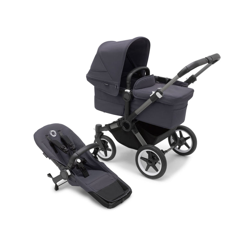 Donkey 5 Bassinet & Seat Stroller - Chassis Graphite/ Seat Stormy Blue/ Canopy Stormy Blue