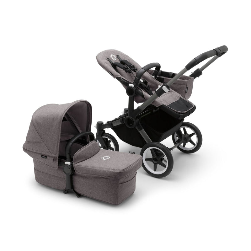 Donkey 5 Bassinet & Seat Stroller - Chassis Graphite/ Seat Grey Mélange/ Canopy Grey Mélange